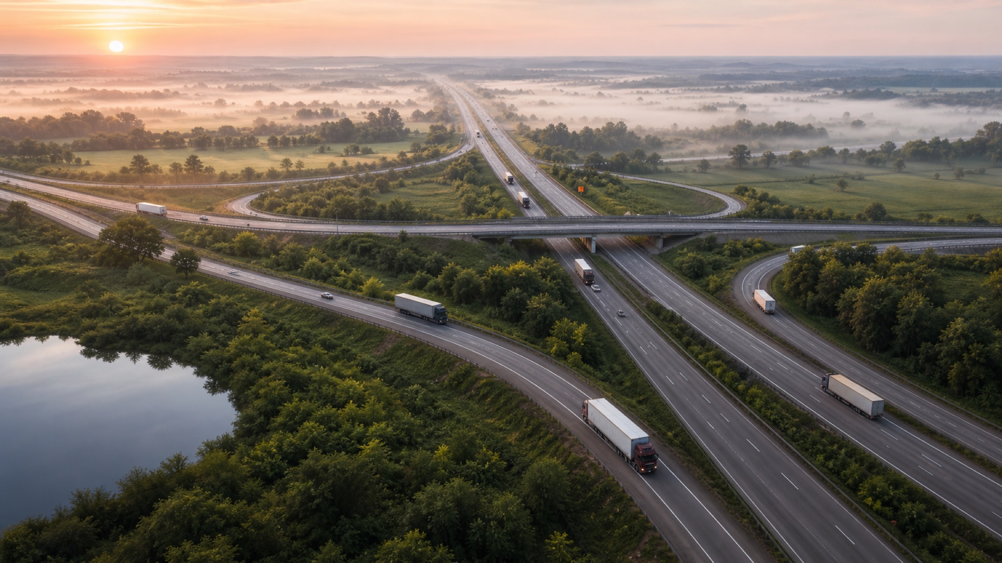 Highway at dawn